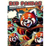 Winter Art RED PANDAS Coloring book (Tascabile)