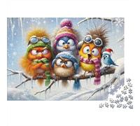 Winter Birds Group Puzzle Classico 1000 Pezzi Adulti E Ragazzi Riduzione Dello Stress Puzzle Molto Difficile Scelta Amazon Sviluppo Della Concentrazione Cartone Premium 70x50cm/1000pcs