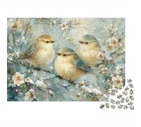 Winter Birds Painting Puzzle Impossibili 1000Pcs Decorazione Per La Casa. Rilassamento E Intelligence Per Adulti E Ragazzi Da 14 Anni 52x38cm/1000pcs