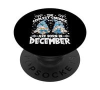 Winter Birthday Gnomes For Women Who Are Born In December PopSockets PopGrip Adesivo