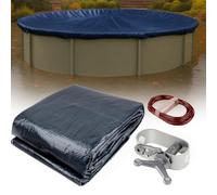 Winter Block Copertura invernale per piscine fuori terra, copertura rotonda invernale per piscina fuori terra, 10 anni di garanzia, include verricello e cavo, resistenza e durata superiori, protezione