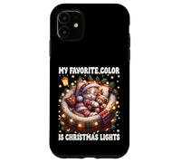 Winter Cat For Women My Favorite Color Is Christmas Lights Custodia per iPhone 11