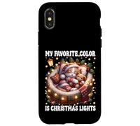 Winter Cat For Women My Favorite Color Is Christmas Lights Custodia per iPhone X/XS