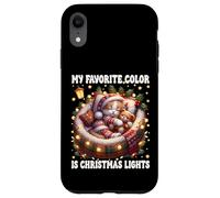 Winter Cat For Women My Favorite Color Is Christmas Lights Custodia per iPhone XR