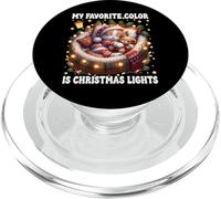 Winter Cat For Women My Favorite Color Is Christmas Lights PopSockets PopGrip per MagSafe