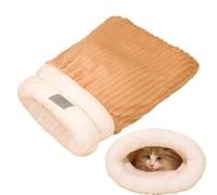 Winter Cat Sleeping Bag, Semi-Enclosed Cat Bed, Plush Cat Sack, Cat Sleeping Bag, Soft Cat Bed, Warm Pet Sleeping Bag, Comfortable Cat Bed, Cat Sack For Pets, Large Cat Bed, Plush Pet Bed