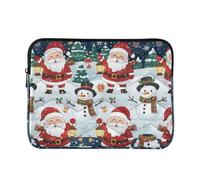 Winter Christmas - Custodia trapuntata per laptop, colore: Rosso | Custodia per computer portatile con fodera morbida al tatto e motivo a quadretti di lunghezza, larghezza e spessore, misura L