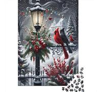 Winter Christmas Scene 1000 Pezzi Cartone Resistente Puzzle Premium Coppia Partner Decompressione Sfidante Decorazione Murale Pacchetto Valore 70x50cm/1000pcs