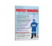 Winter Construction Safety Guide Protecting Workers in Cold Canvas Poster for Job Site Office Wall Art(Framed,08x12inch(20x30cm))