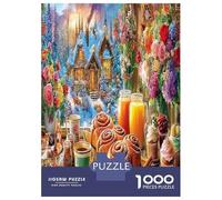 Winter Cozy Scene 1000 Pezzi Breakfast in Enchanted Garden Puzzle Giocattoli Puzzle Per Gioco Familiare Decorazione Per La Casa Adulti Regalo Educativo 70x50cm/1000pcs