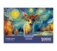 Winter DeerIntricate 1000-Piece Jigsaw Puzzles for Adults Presenting A World of Challenging Puzzle Games - These Stand As The Premier Gift Jigsaw Puzzles for Adults And Kids Age 12 Years Up 52x38cm/1
