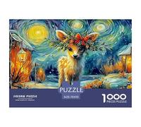 Winter DeerMagnificent 1000-Piece Jigsaw Puzzles for Adults Boasting Impossible-to-Difficult Level Challenging Puzzle Educational Games for Everyone - These Magnificent Jigsaw Puzzles Challenge Adult