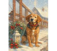 Winter Dog Notebook - Cozy Snowy Scene Lined Writing Book: A Warm Holiday-Inspired Design with a Faithful Dog for Everyday Notes and Creative Writing
