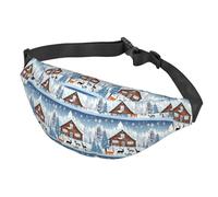 Winter Fawn - Marsupio a tracolla multifunzione, grande, per uomini e donne, sport all'aria aperta, viaggi, alla moda e portatile, nero, Come nella foto, Taglia unica, Zaino da escursionismo