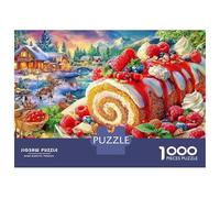 Winter Feast Scene Puzzle Da 1000 Pezzi Per Adulti E Bambini Da 14 Anni E Più Candy Wonderland Jigsaw Multicolore Classici Gioco Familiare Travel Gift 70x50cm/1000pcs