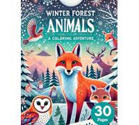 Winter Forest Animals: Coloring Book