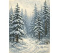 Winter Forest Notebook: Lined Journal with Snowy Woodland Scenery | 110 Pages | Large 8.5” x 11” Writing Notebook for Work, School, and Daily Notes
