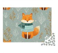 Winter Fox Illustration-4 Jigsaw Puzzle Impossibili 1000 Pezzi Decorazione Per La Casa. Rilassamento E Intelligence Per Adulti E Ragazzi Da 14 Anni 70x50cm/1000pcs
