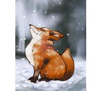 Winter Fox Journal: Cozy Snow Forest Notebook for Notes & Thoughts