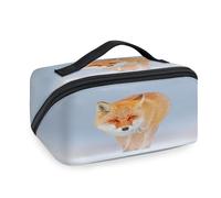 Winter Fox Travel Makeup Bags per donne uomini ragazze ragazzi animale volpe sacchetto di lavaggio borsa portatile articoli da toeletta cosmetici organizzatore doccia borsa
