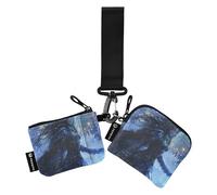 Winter Girl - Portafogli doppi da donna per carte di lavoro, sottile e staccabile, con cinturino da polso, per donne e uomini, confezione da 2, Multicolore, 4.13"(L) x 3.5"(W), Accessorio da viaggio