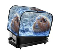 Winter Glow - Copertura per tostapane a 2 fette, con tasche per piccoli elettrodomestici da cucina, protezione dalle impronte digitali, lavabile in lavatrice