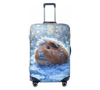 Winter Glow Guinea Pig - Copertura elastica per valigie, 45-81 cm, Nero , S