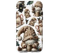 Winter Gnome Christmas Pattern For Coffee Lover Cute Xmas Custodia per iPhone X/XS