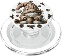 Winter Gnome Christmas Pattern For Coffee Lover Cute Xmas PopSockets PopGrip per MagSafe