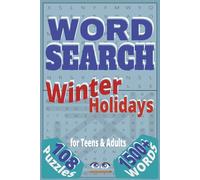 Winter Holidays Word Search book: 108 Puzzles with 1500+ Words for Teens and Adults