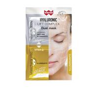 Winter - Hyaluronic Lift Complex Dual Mask Maschera Viso Illuminante + Patch Occhi Hydrogel Anti Age Effetto Glass Skin Confezione 2 Pezzi