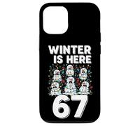 Winter Is Here 67 Pupazzi di neve che si sciolgono divertenti Natale Custodia per iPhone 12/12 Pro