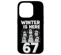 Winter Is Here 67 Pupazzi di neve che si sciolgono divertenti Natale Custodia per iPhone 14 Pro