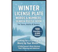 Winter License Plate Word & Number Search Puzzle Book For Teens, Adults & Seniors: 100 Puzzles, 4000 Number & Letter Plate Formats from Travel, Car, ... | Gift For Christmas, Holiday & Birthday