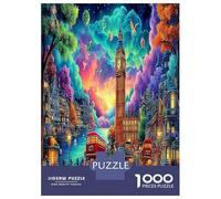 Winter London 1000 Pezzi Big Ben in Cosmic Cityscape Puzzle Giocattoli Puzzle Giochi Decorazione Della Famiglia Per Bambini E Adulti Regali Regalo Giocattolo 38x26cm/1000pcs