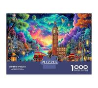 Winter London 1000 Pezzi Big Ben in Cosmic Cityscape Puzzle Giocattoli Puzzle Per Gioco Familiare Decorazione Per La Casa Adulti Regalo Per Amico 38x26cm/1000pcs