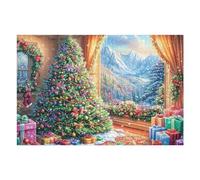 Winter Mountain Pine Snow Puzzle 1000 Pezzi Van Gogh Per Amanti Dell'arte Cartone Rigido Anti Riflesso Notte Stellata Per Decorazione Soggiorno Qualità Museale Top Vendita 1000 PCS