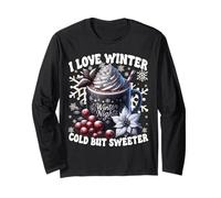 Winter Nights Coffee Graphic for Goth Mom Dark Hot Cocoa Maglia a Manica
