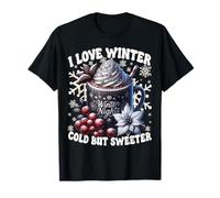 Winter Nights Coffee Graphic for Goth Mom Dark Hot Cocoa Maglietta