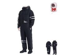 Winter Outdoor Riding Insulated Full-Body Suit, Unisex Windproof Freezer Snow Suits, Overoles para El Frío para Hombre (Regular,L)