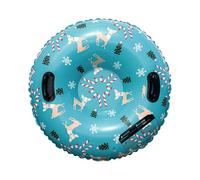 Winter Outdoor Sled, Non Slip Kids Snow Tube, Inflatable Winter Sled, Reindeer Pattern Non Slip Donut, Heavy Duty Inflatable Donut, Reindeer Pattern Snow Tube for Family