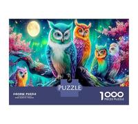 Winter Owls Jigsaw Puzzle 1000 Pezzi Classici Per Adulti E Bambini ≥12 Anni Giochi Educativi Per Appassionati Esperti Decorazione Casa Imparo Logica Visualizzazione 70x50cm/1000pcs
