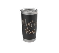 Winter Park Colorado Design vintage elegante Bicchiere termico in acciaio inox doppia parete