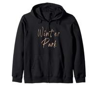 Winter Park Colorado Design Vintage Elegante Felpa con Cappuccio