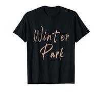 Winter Park Colorado Design Vintage Elegante Maglietta