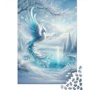 Winter Phoenix Fantasy 1000 Pezzi Cartone Resistente Set Di Puzzle Jigsaw Collettori Gioco Impegnativo Decompressione Regali 52x38cm/1000pcs