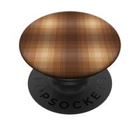 Winter Plaid Collection - Maple Chestnut Pattern PopSockets PopGrip Adesivo