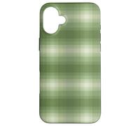 Winter Plaid - Moss Green Printed Flannel Pattern Custodia per iPhone 16 Plus