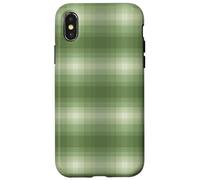Winter Plaid - Moss Green Printed Flannel Pattern Custodia per iPhone X/XS