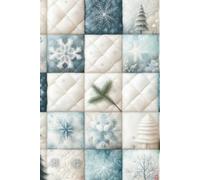 Winter Quilt Notebook: Vintage Patchwork Snowflakes & Forest Trees Cover | 6 x 9 College Ruled Notebook | 120 Lined Pages | Matte Finish Winter Journal | Cozy Woodland Gift #1
